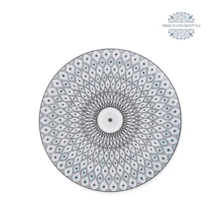 evil eye charger plate in white background