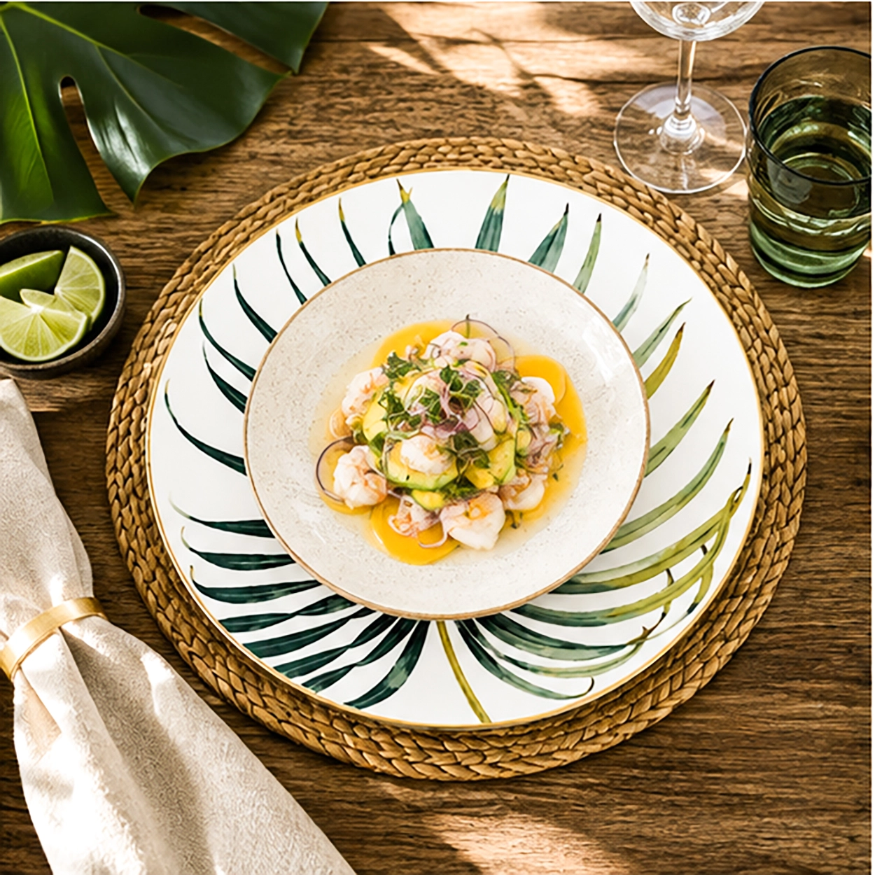 havanna charger plate in a fine dining setting