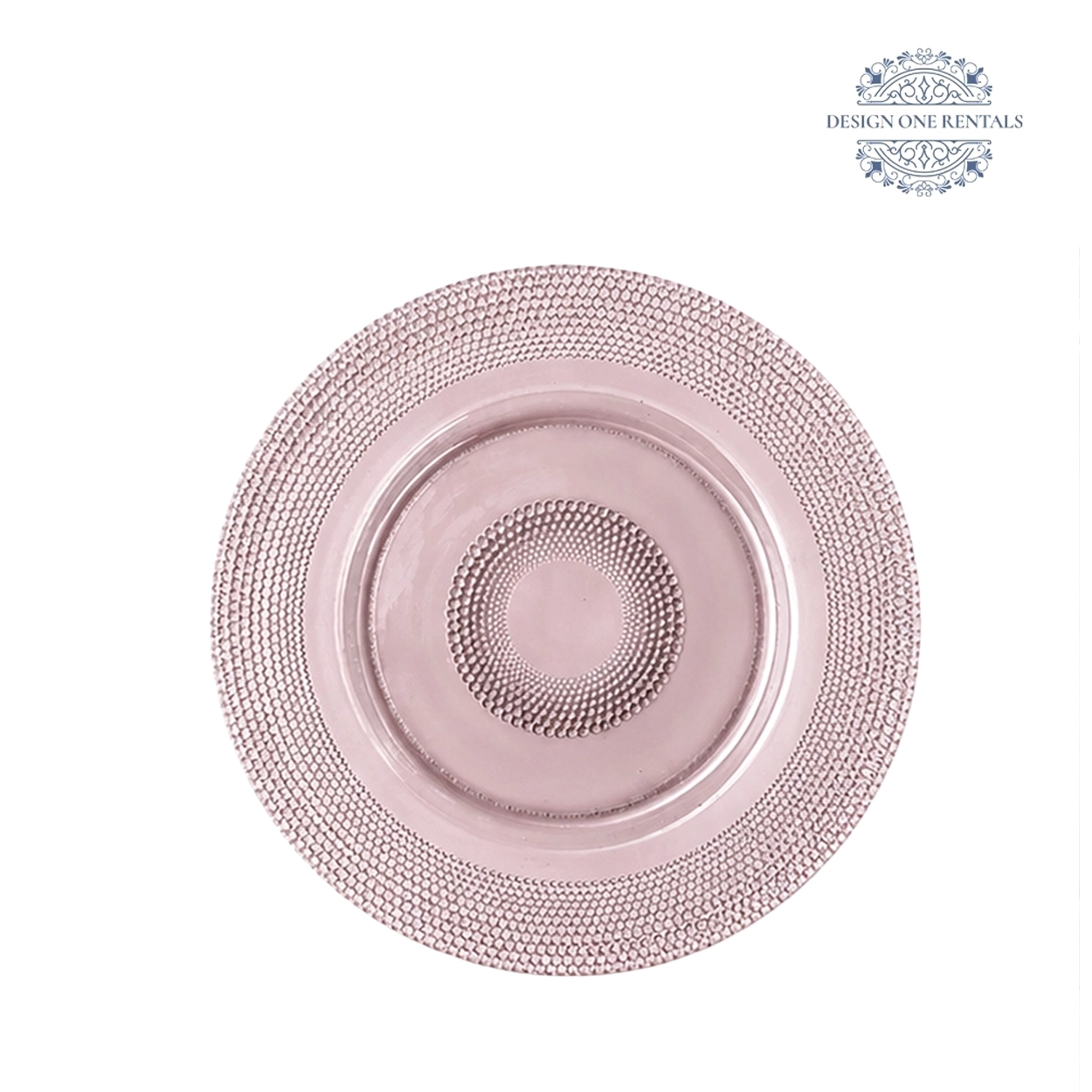lilac pebble charger plate in white background
