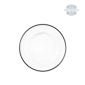midnight rim charger plate in white background