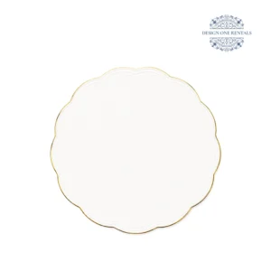 monte carlo gold rim charger plate in white background