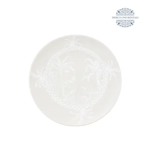 neutral palm beach charger plate in white background