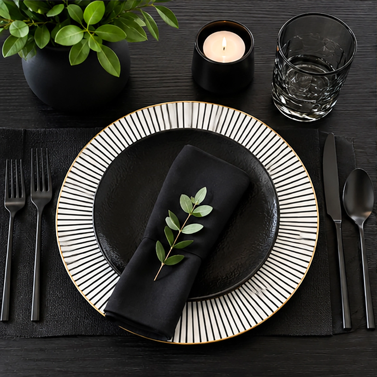 the classic charger plate in fine dining setting