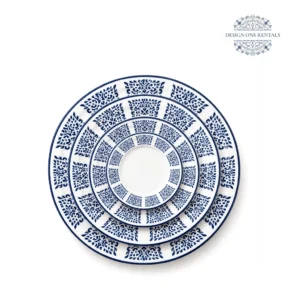 Canyon Navy Collection China Set in white background