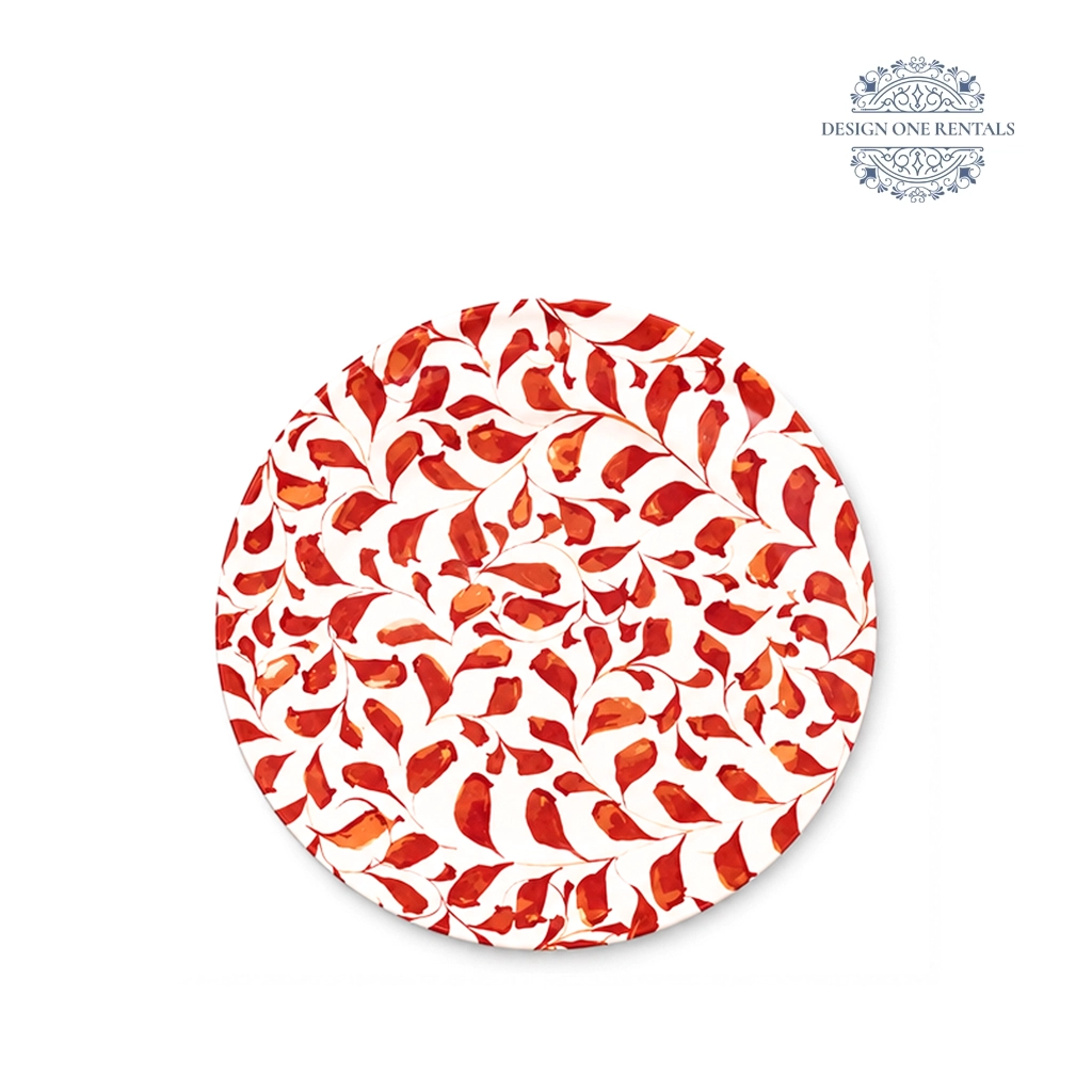 autumn leaf 11inch china plate in white background