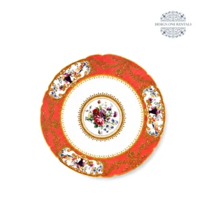 baroque rose china collection in white background