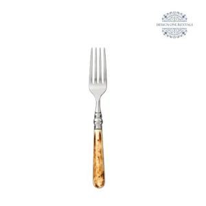 bone flatware dinner fork in white background