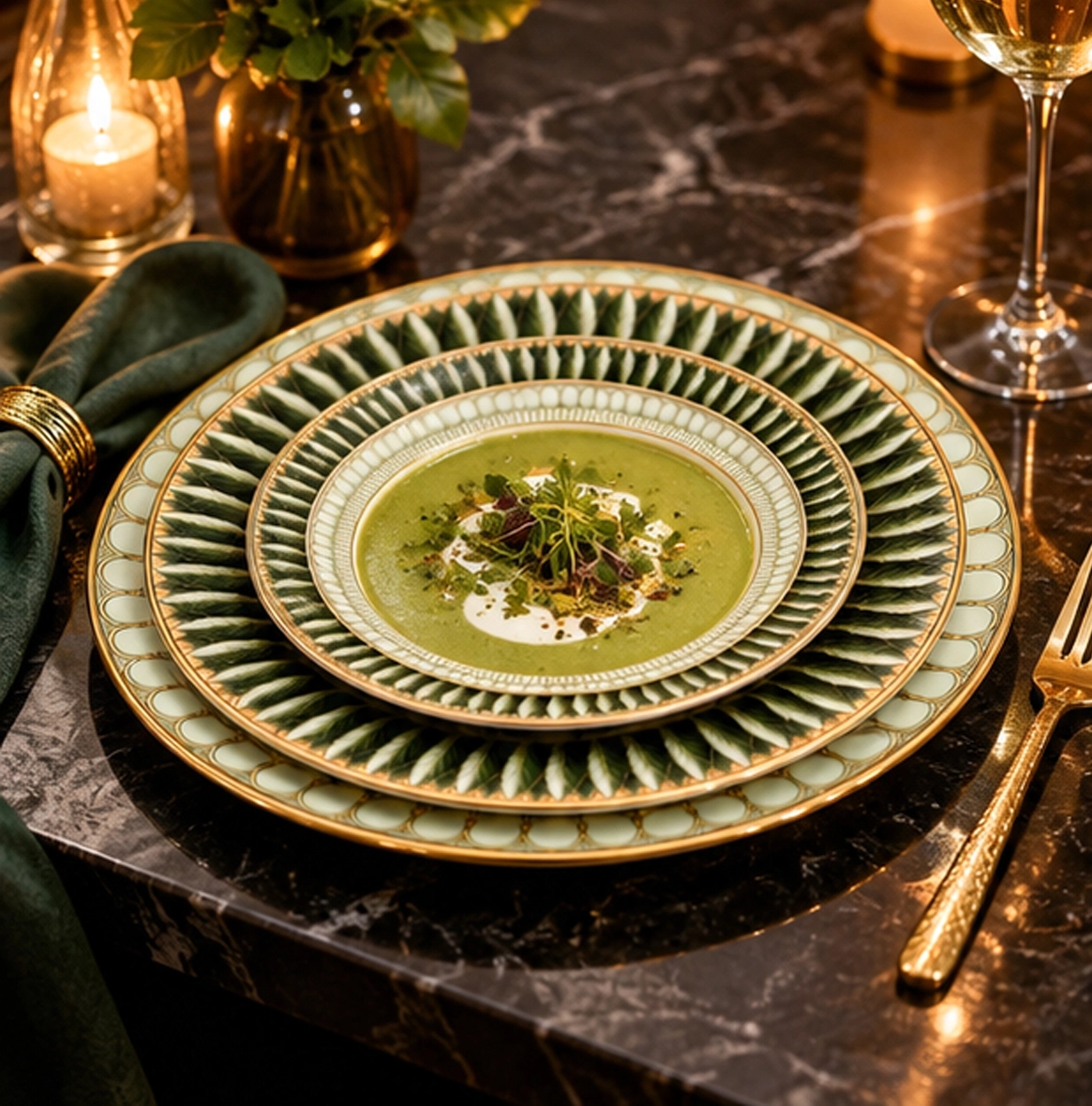 botanica collection china set fine dining setting