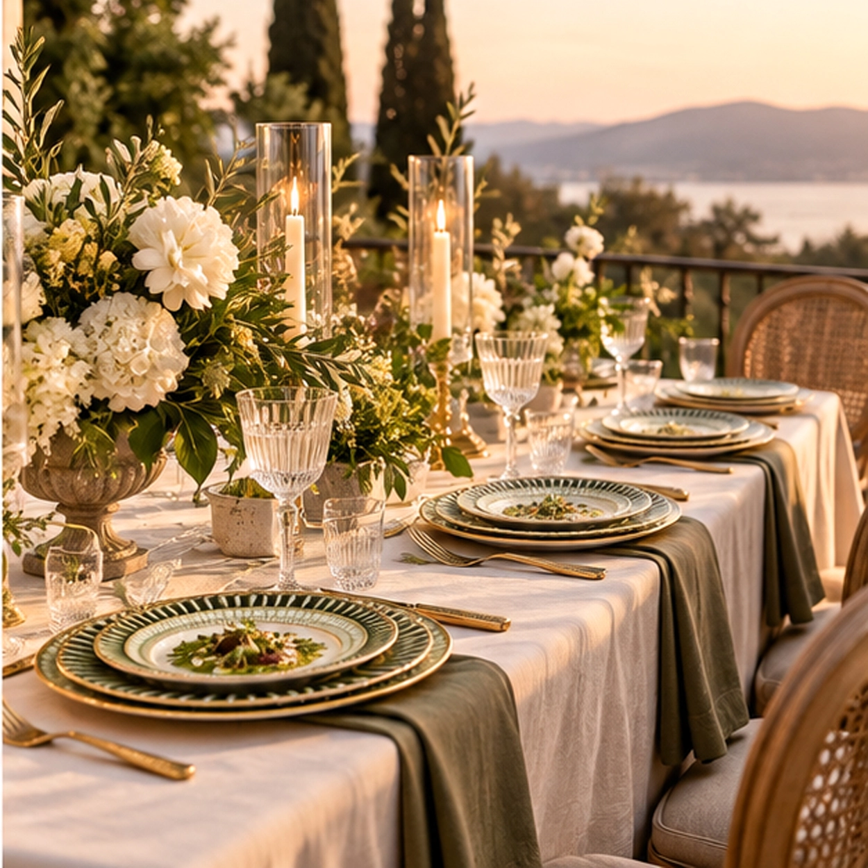 botanica collection china set formal event tablescape