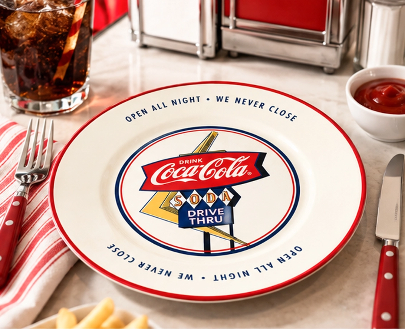 coca cola 10inch plate in fine da