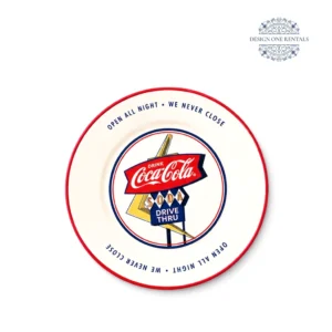 coca cola 10inch china plate white background