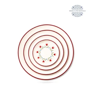 flora collection china set in white background