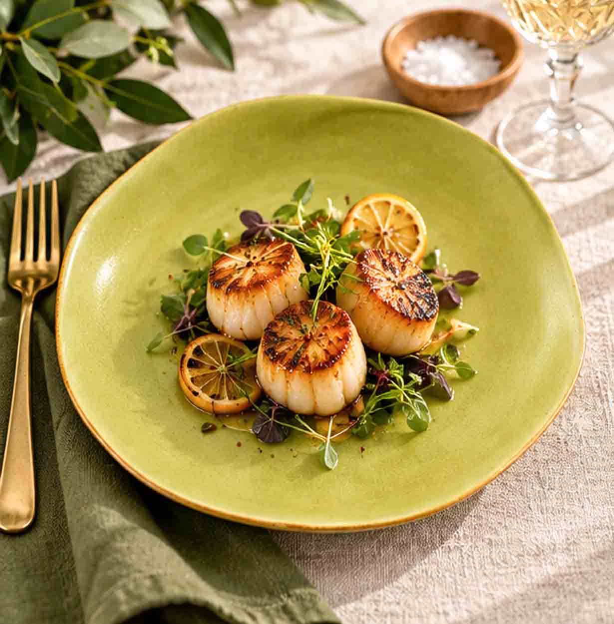 large scallop 10 inch china plate fine dining tablescape