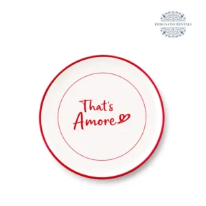 thats amore 8inch china plate in white background