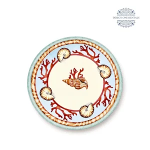 the seashell china plate in white background
