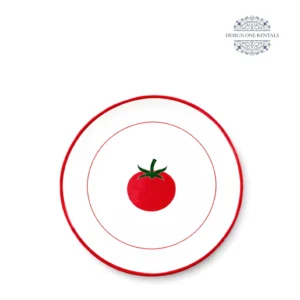 tomato 10inch china plate in white background