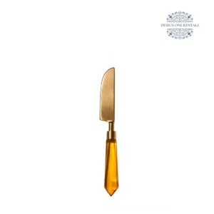 gemma amber collection butter knife flatware in white background
