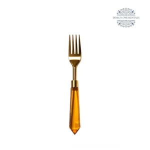 gemma amber collection dinner fork flatware in white background