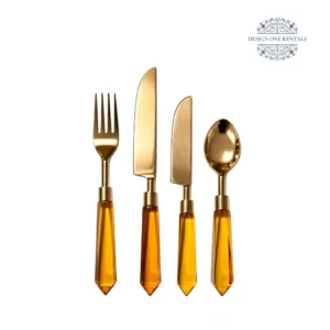 gemma amber collection flatware in white background