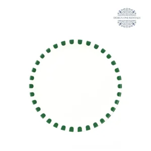 petra verde collection charger plate in white background